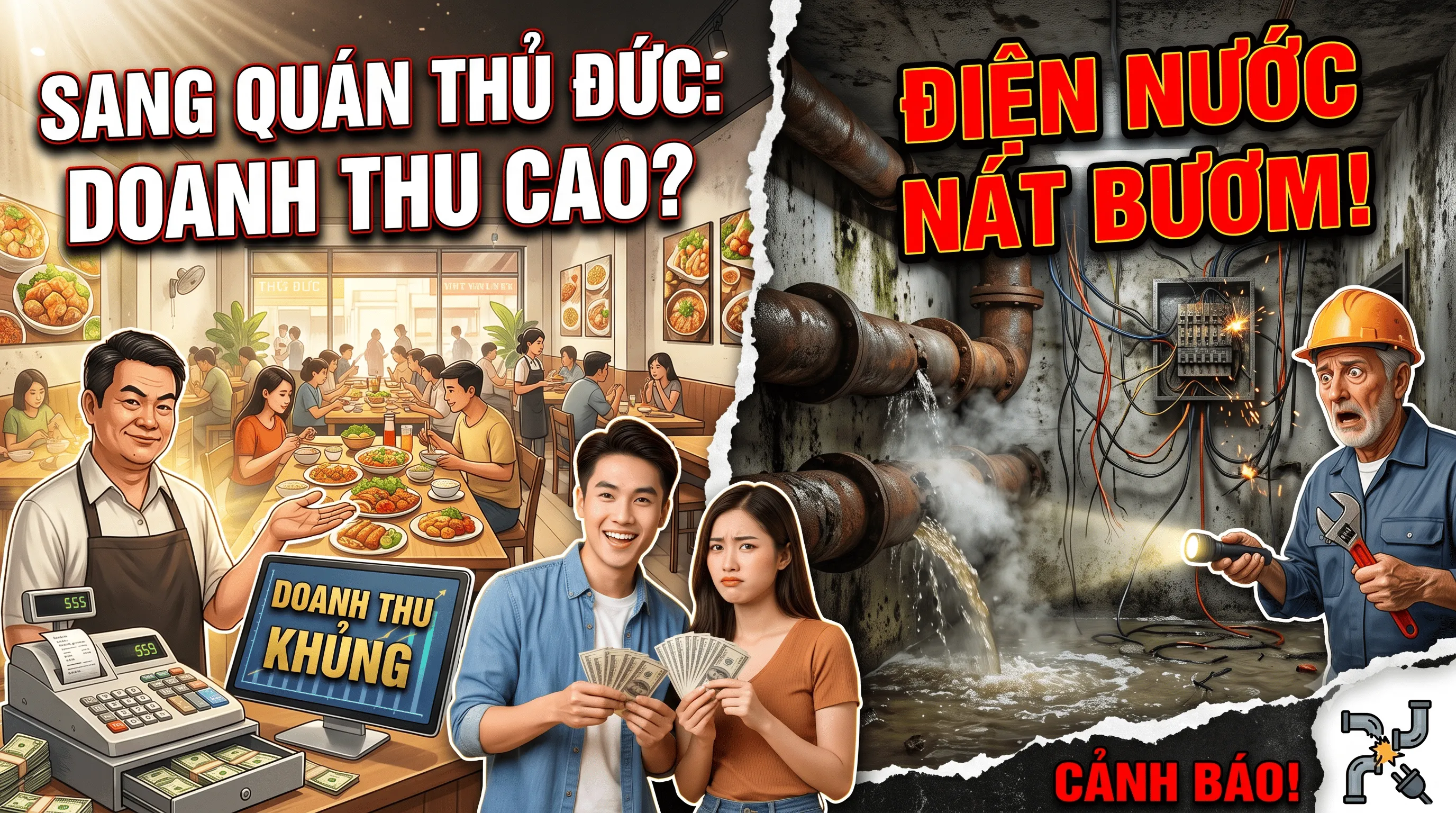 Sang quán ăn Thủ Đức: Đừng để cái 'bẫy doanh thu' che mắt kỹ thuật điện nước nát bươm